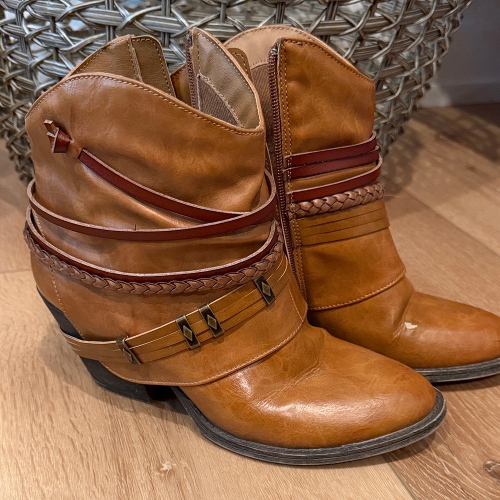 Brown Leather Ankle Boots